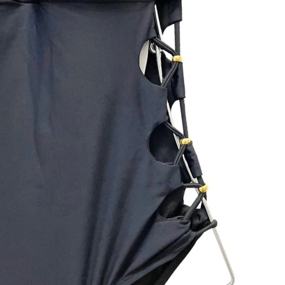 NWT SeaFancy One Piece Black Swimsuit With Side Cutouts Women’s Size Medium NEW